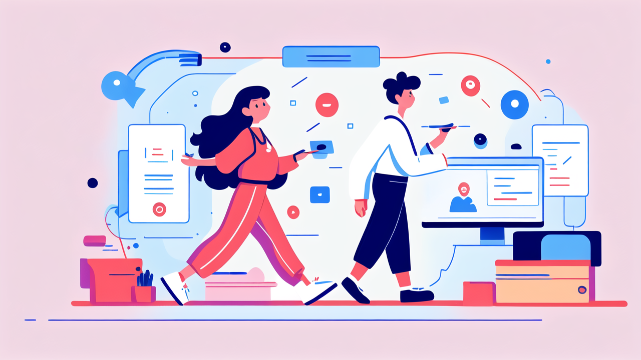 Colorful footwear illustration with step ramps, showcasing diverse sneaker styles.