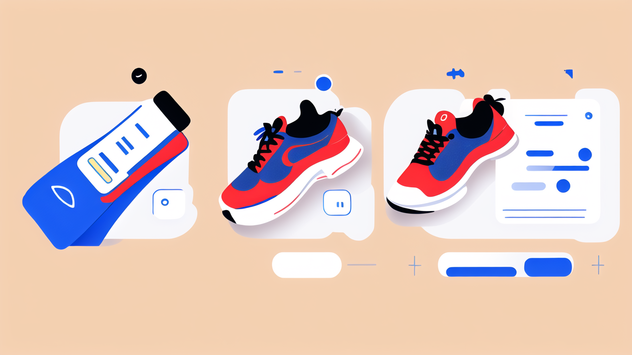 aura watches, Aura Fitness Wearables sneakers trio in motion with vibrant colors and dynamic design.