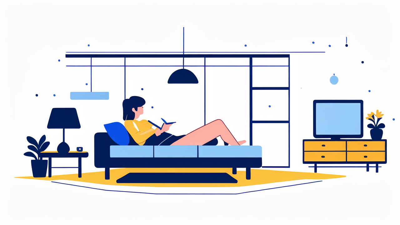 minimalist living room with white sofa, Reclining Chairs, blue comfort recliner