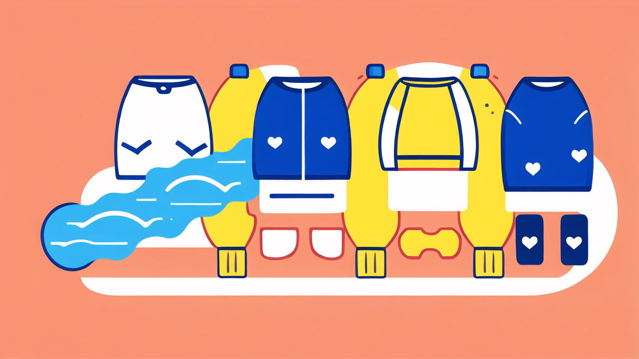 Baby Swimwear: uv protection baby clothes in pastel and vibrant hues on pink backdrop