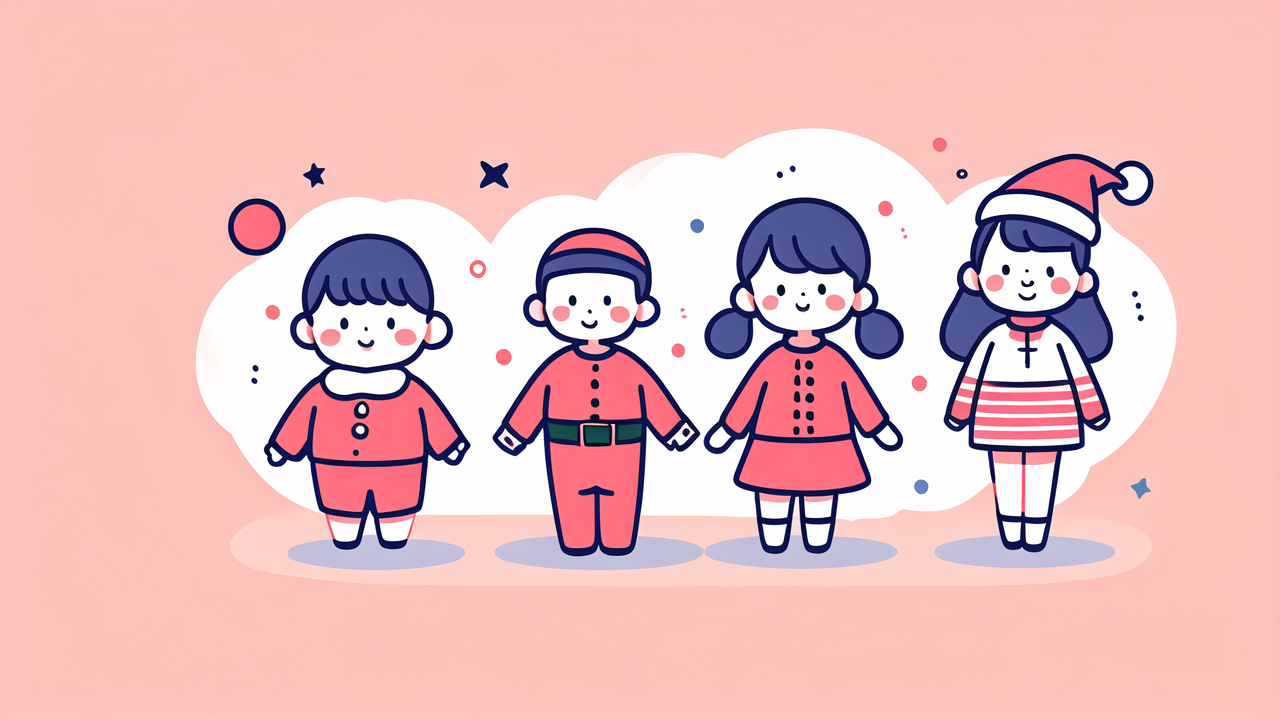 Newborn holiday outfits, festive Santa Claus on laptop with Christmas tree and candy cane, no newborn outfits