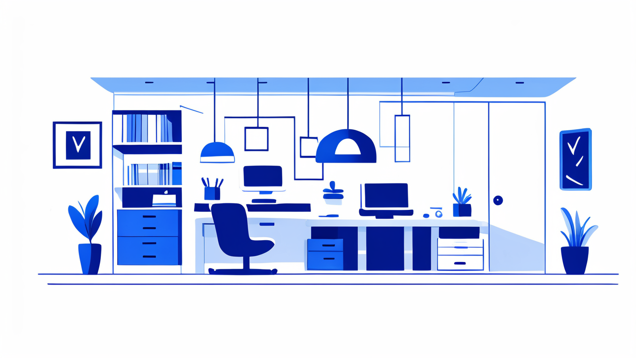 white wooden desk