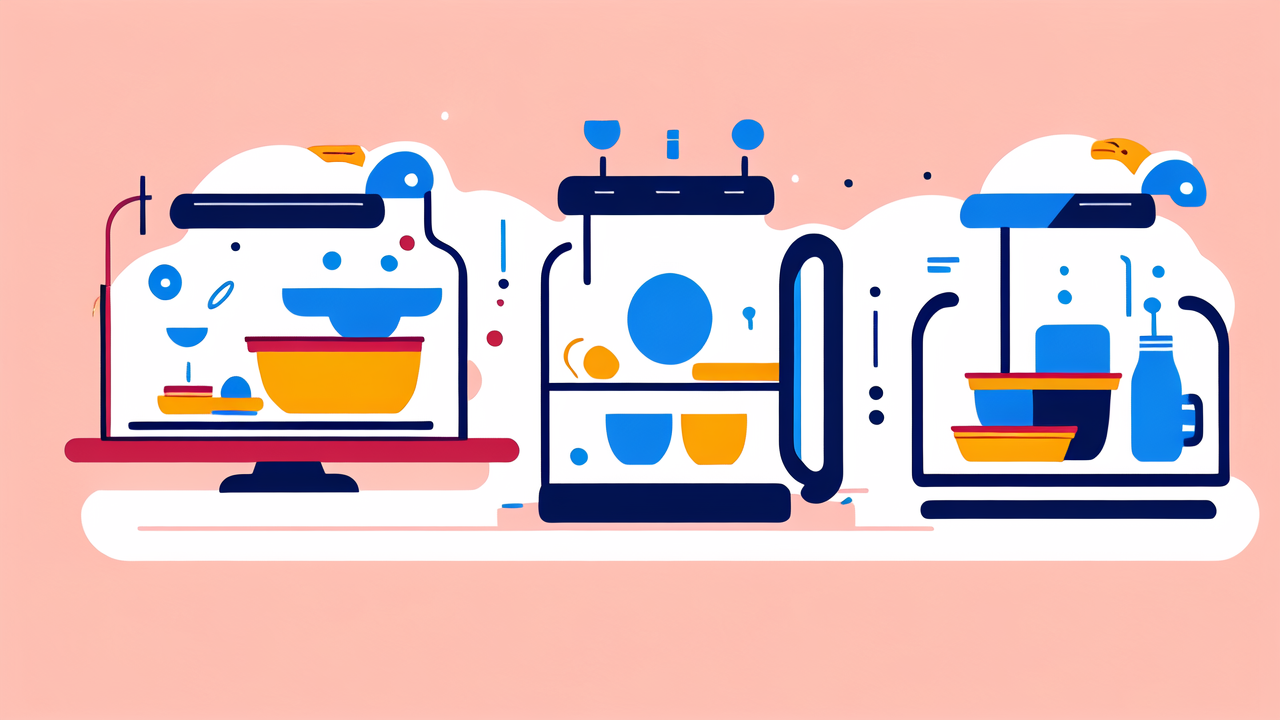 Whimsical kitchen scene with Premium Bongs and playful glass balls elements