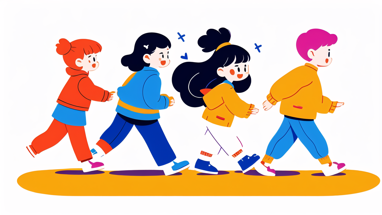 anti slip socks toddlers, Three individuals in colorful outfits walk in unison on a vibrant orange background.