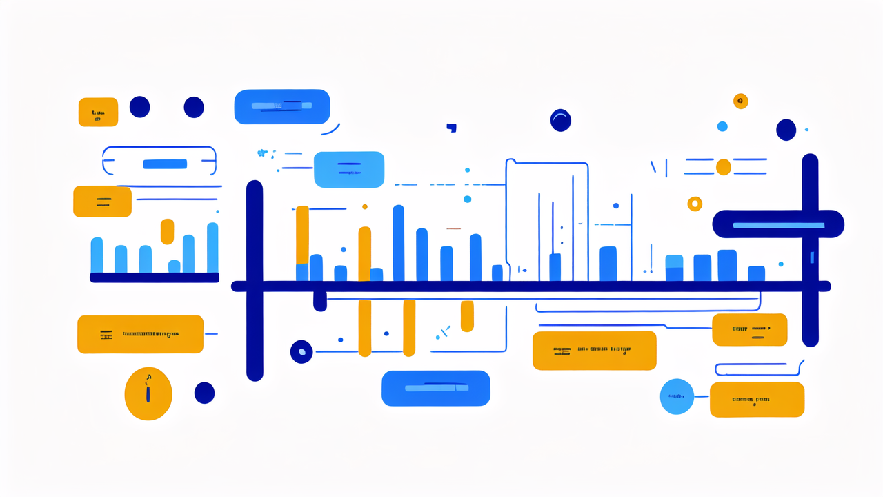 smart band-themed flowchart with blue rectangles, orange circles, two sequences