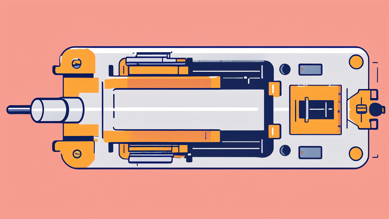 6203 z bearing not present; stylized horizontal yellow-orange cylindrical battery