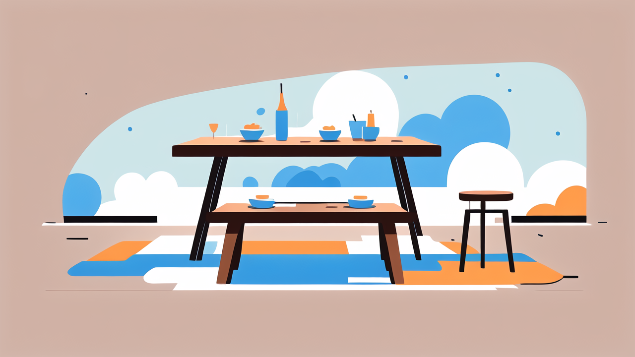 Restoring teak table in serene outdoor setting, highlighting Teak Table Maintenance.