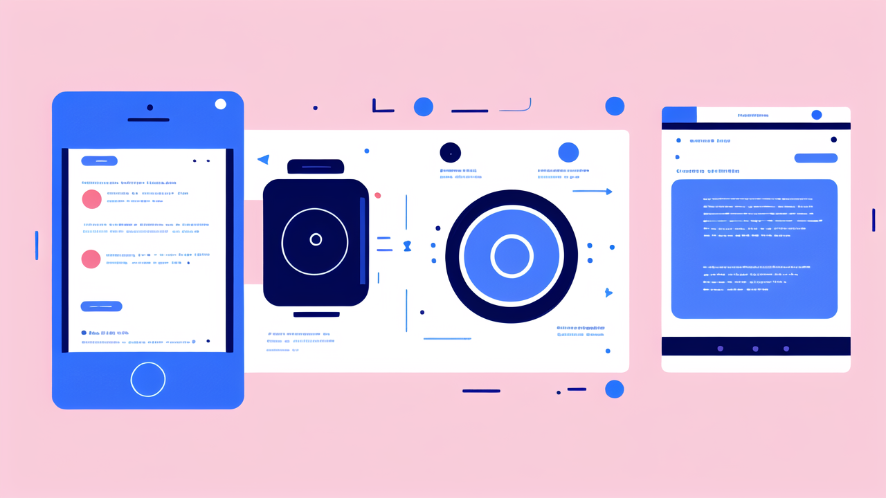 monitoring image, Computer monitor with icons for security, photo features in wearable technology app