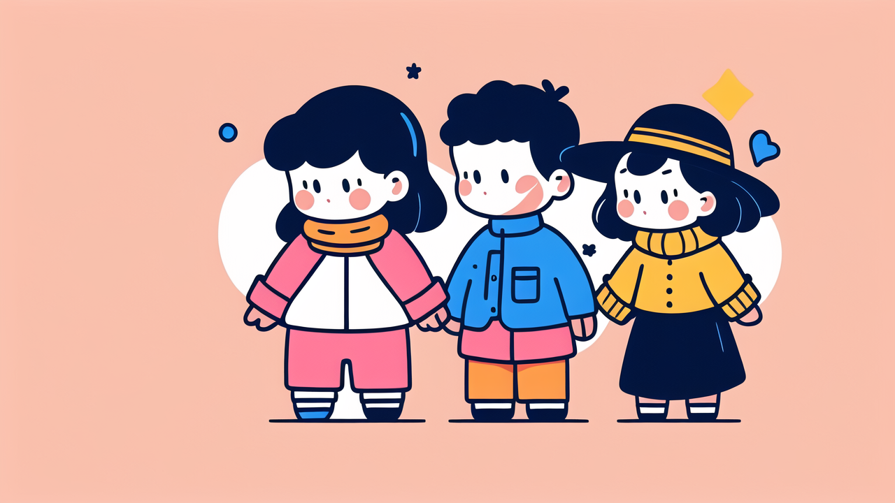 baby boy spring outfits, Three children in colorful spring attire against a peach background; baby boy outfits.