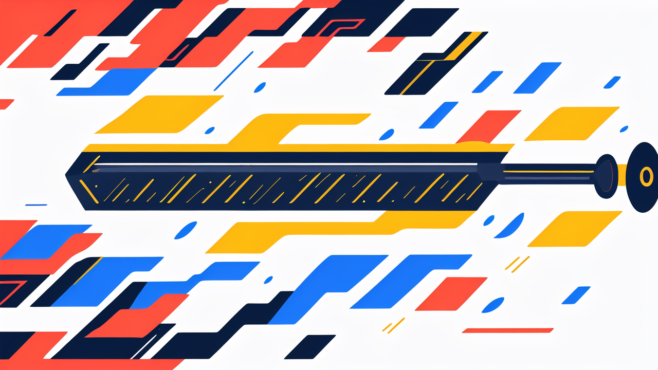 Abstract shapes in blue, yellow; Textreme Carbon theme; white background accents.