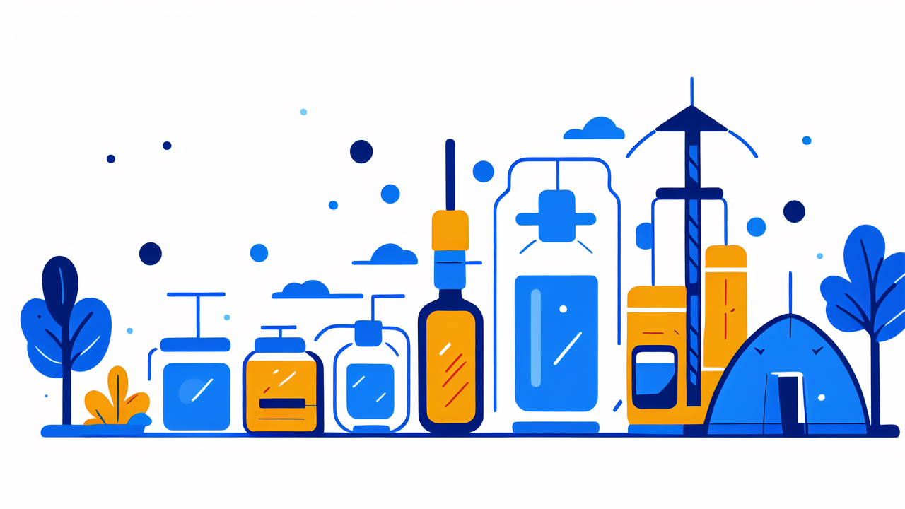 portable smoking devices, Colorful lab setup with vibrant liquids and Portable Bongs hinting at experiment flow.