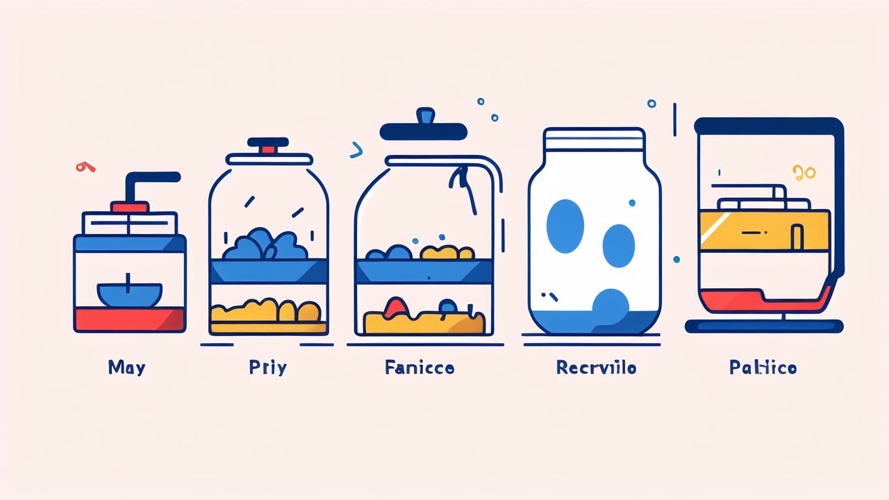 hidden bong, Colorful jars with labels May, Priy, Fanicee, Recrvilo, Palico; Magnetic Bong Boxes