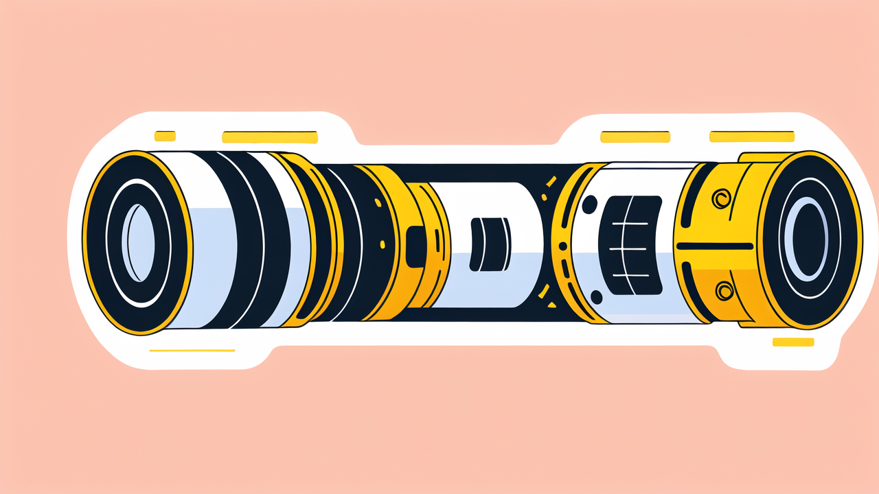 SKF 6206 2RSJEM Bearings stylized lens with yellow and black on pink background