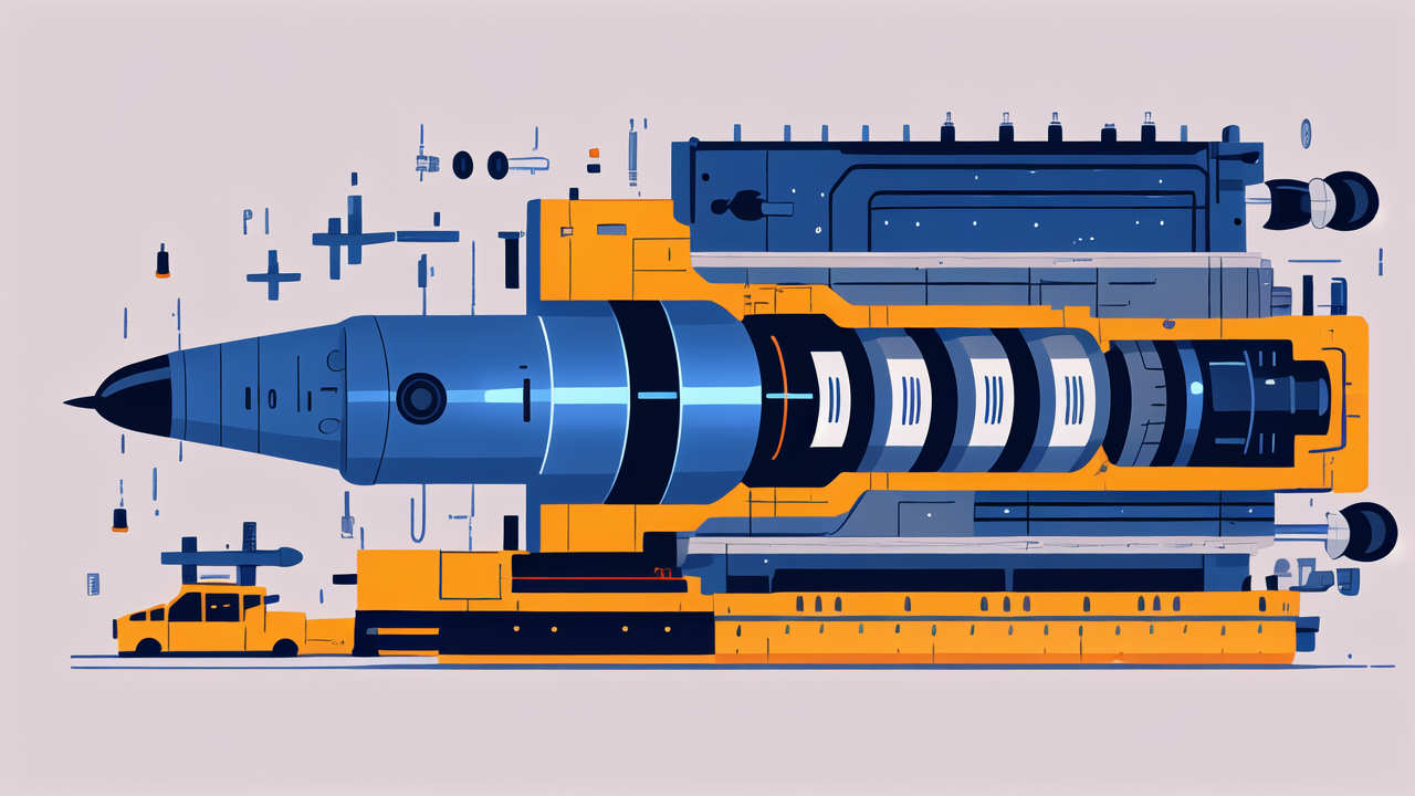 Futuristic machine with geometric designs in blue and white, featuring 6006 ball bearings.