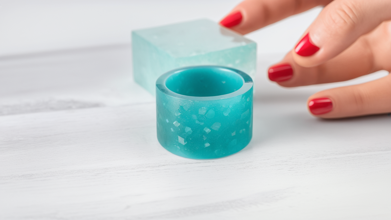 Skull resin mold collection on tray with vibrant pink, red, blue, and green bracelets
