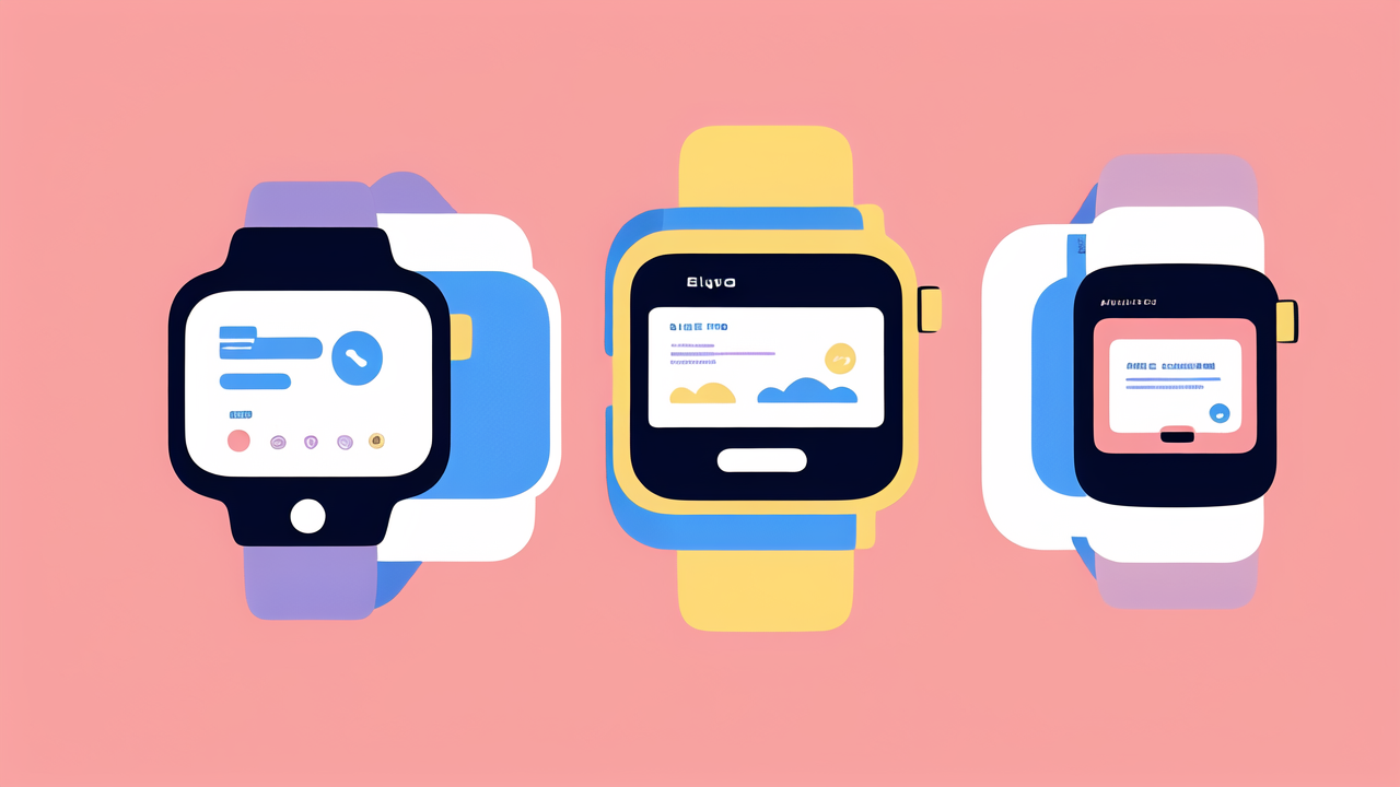 FilaTime Fitness Watches with body measurement tracker against pink backdrop