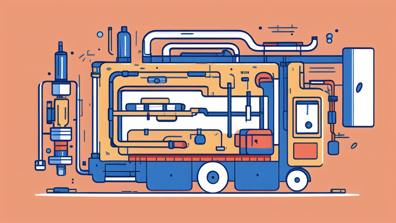 Futuristic machine with 6205 zz c3 bearing, vibrant blue and orange accents