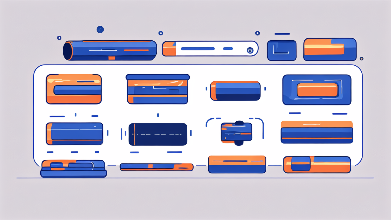 carbon fiber for sale, Abstract geometric shapes in blue and orange, resembling carbon fiber patterns