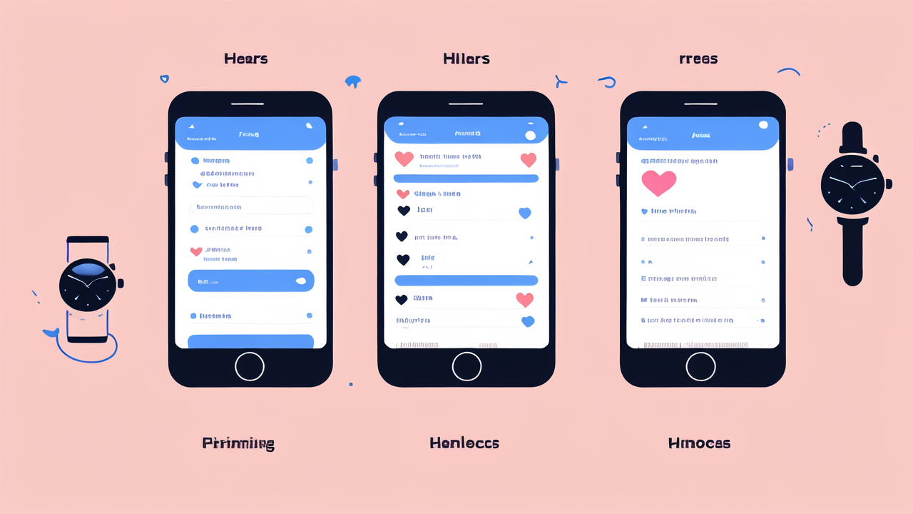 body measurement tracker, smartwatch fitness tracking on "Hears," "Hillers," and "Hmocas" platforms