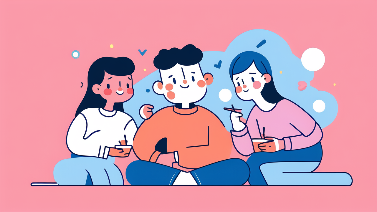 Playful cartoon characters on pink, with laptop, book, globe; baby tee theme.