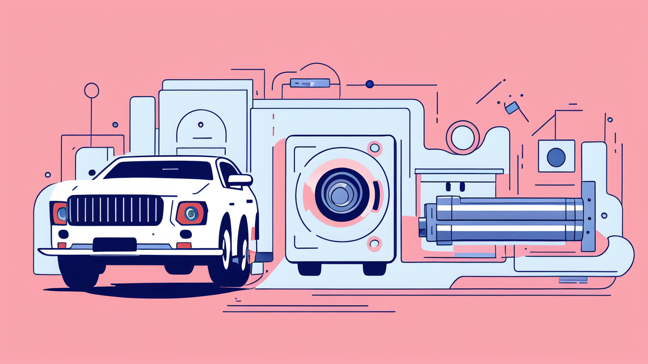 6001 ZZ C3 Bearing with yellow gear and rectangular device on pink background