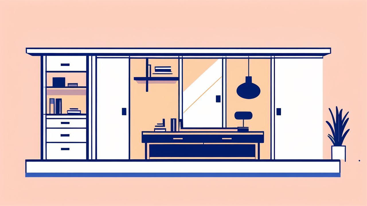 bar benches, modern bedroom with minimalist decor, featuring stylish dresser and nightstands