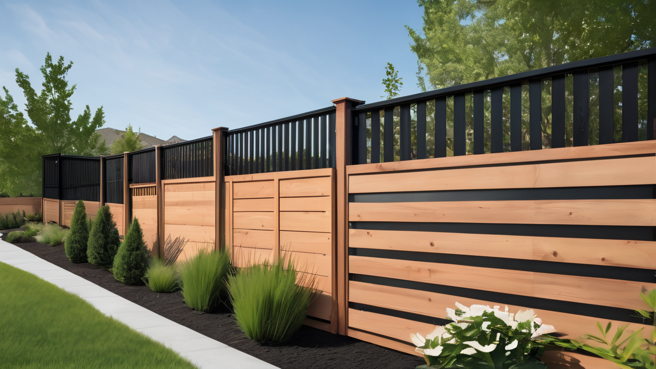 wood privacy fence