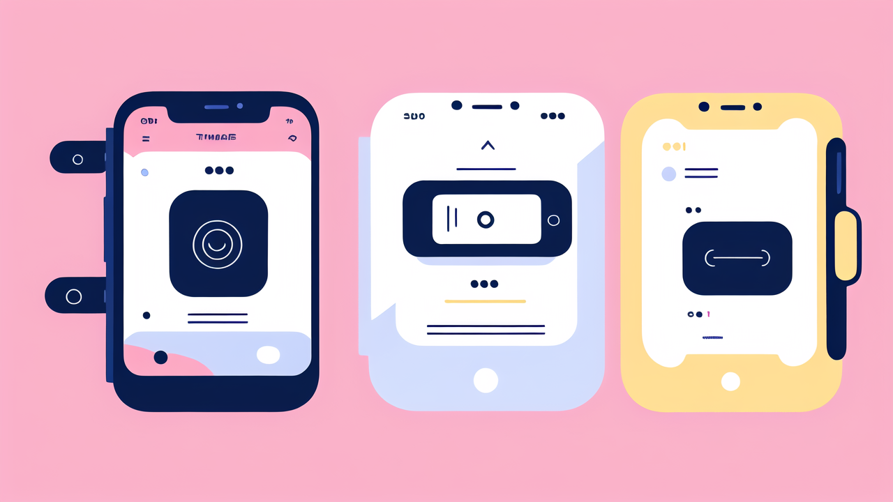 smartwatch trends, smart watches in diverse professions on vibrant pink background with dotted line connection