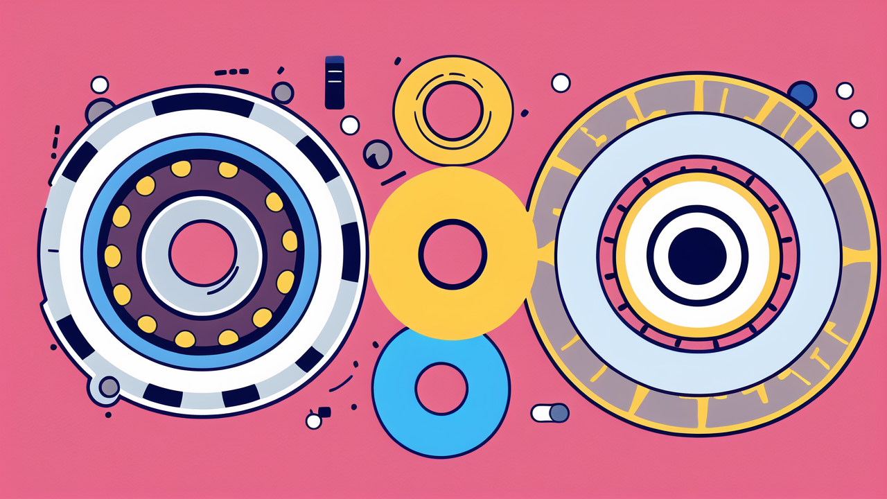 Digital illustration of technology theme with 6202 2Z bearings concept