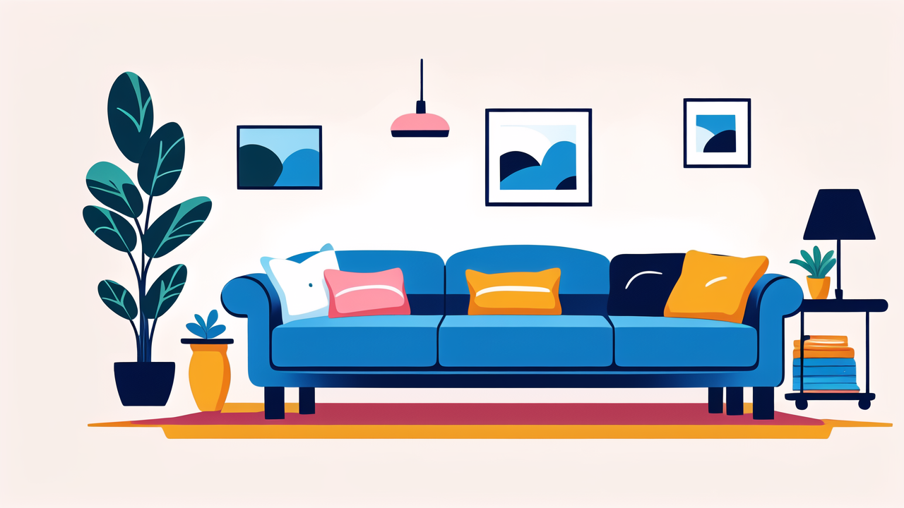 Modern living room with yellow sofa, velvet chairs, home decor South Africa style.