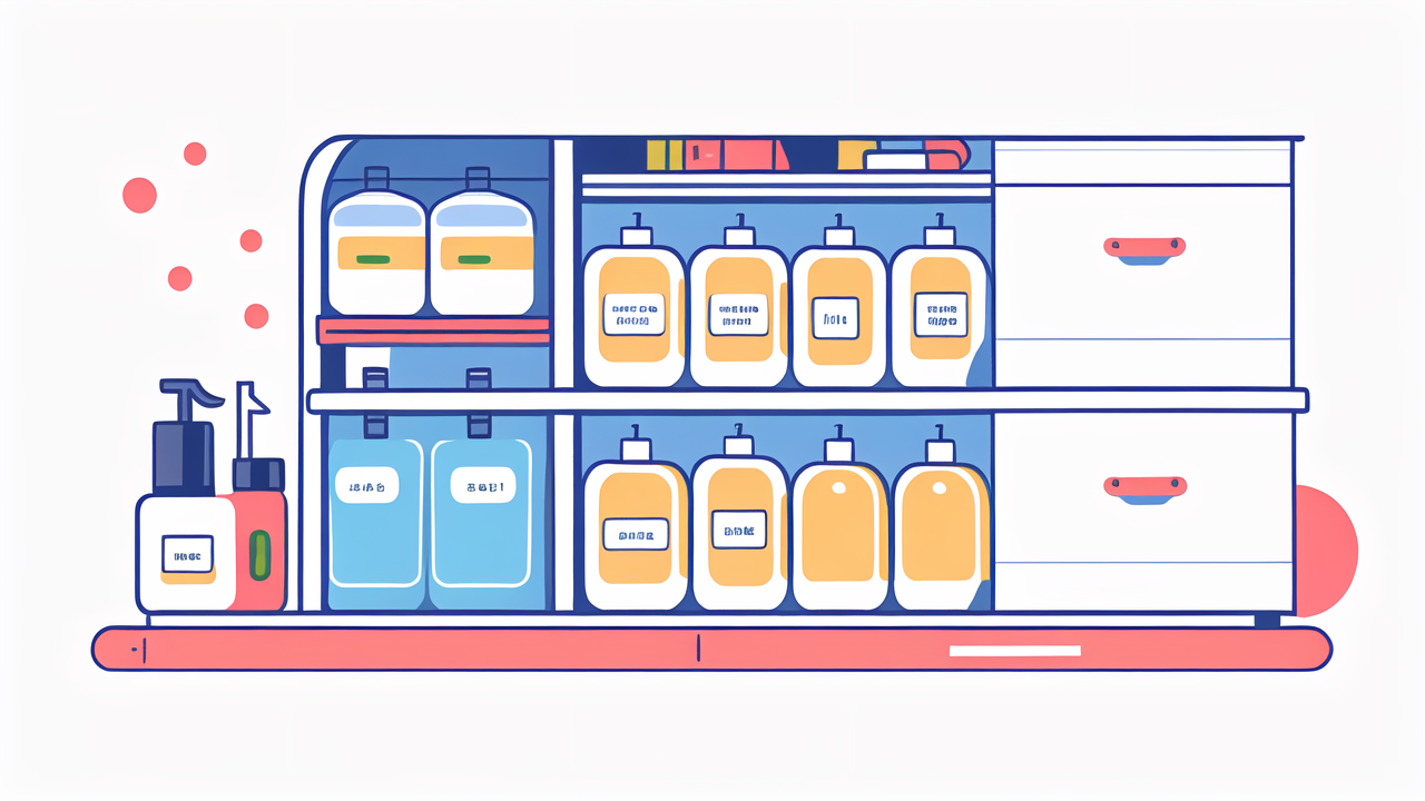small bathroom ideas, Organized kitchen storage with jars, bottles, and drawers; Bathroom Storage Solutions