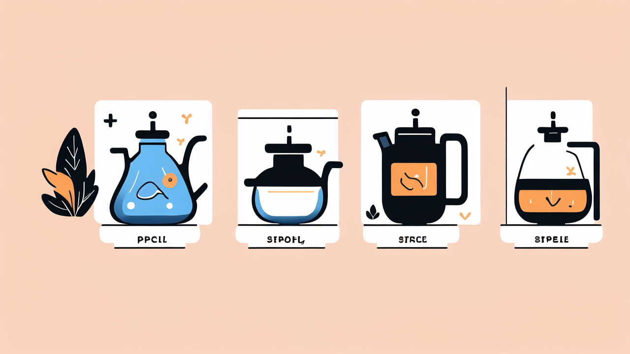 smoking accessories, Abstract coffee makers in mixed colors, creatively styled like high-end bongs