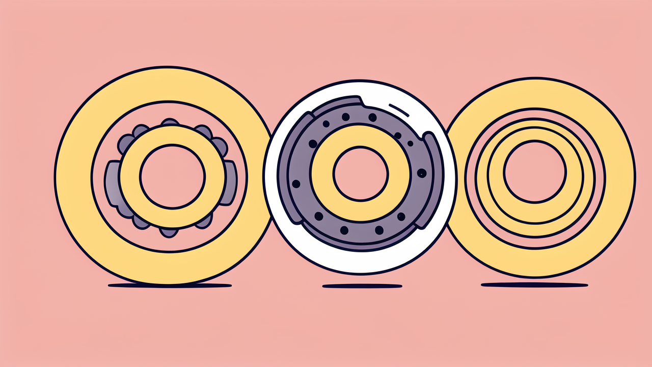 Vibrant 6309 ball bearing representation with yellow, white, and pink circles.