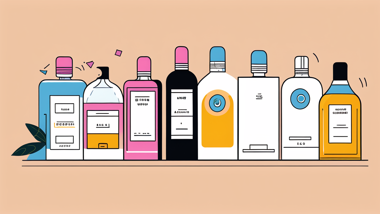 bong components, Collection of diverse glass bongs components on a peach background