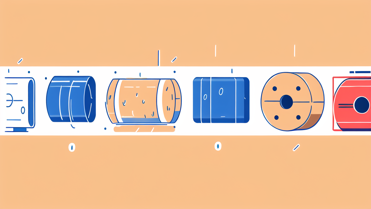 Fiber Finish sequence with blue and brown shapes on light orange background
