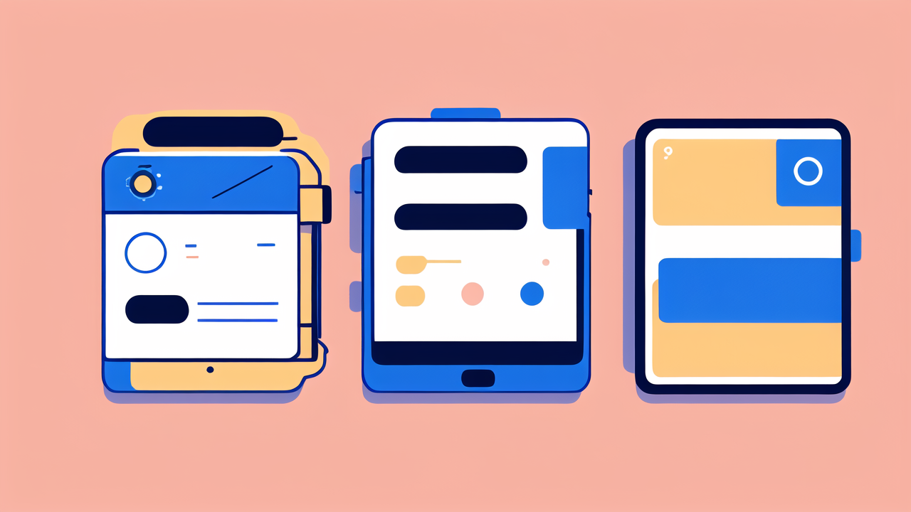 stylish digital interface featuring a smartwatch and aesthetic accessories layout