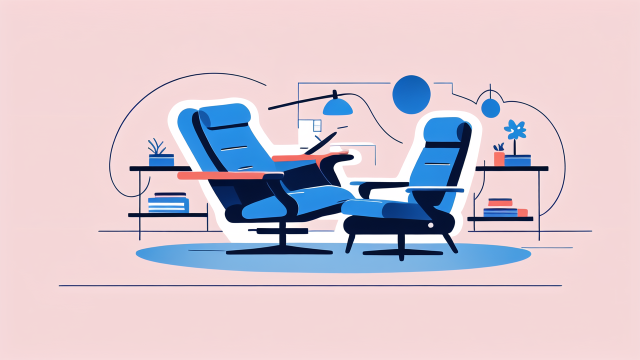 dark blue recliner chair