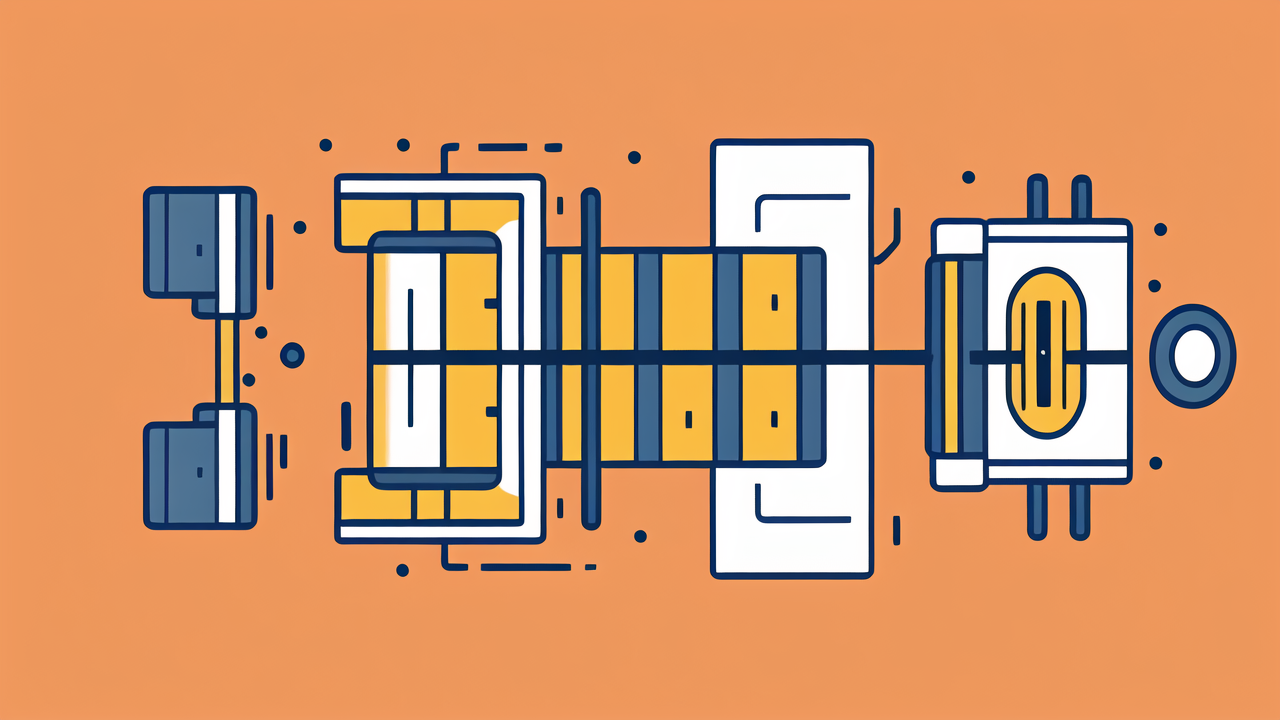 61804 2rs bearing, Yellow reactor with connected panel in high-tech lab, contrasting orange background.
