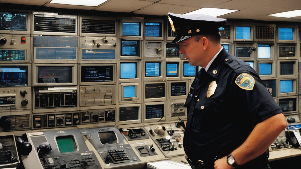 police using walkie talkie