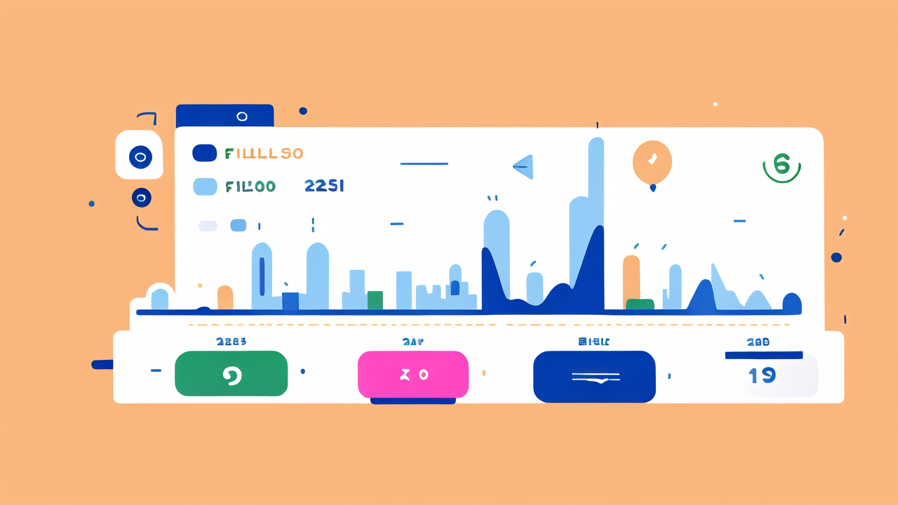 Fila Smart Watch interfaces on three monitors with vibrant gradient backdrop.