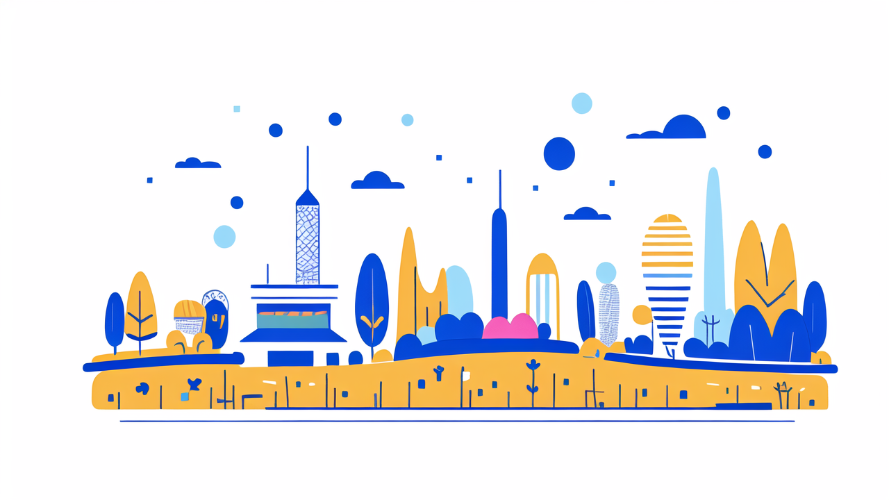 Since the image pertains to a cityscape illustration and lacks elements related to "crib mobile girl," here