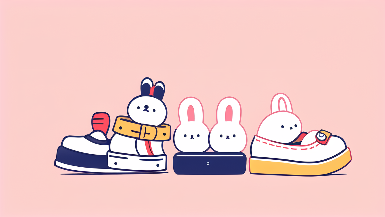 best toddler shoes, Charming cartoon characters in colorful outfits on a pink background, toddler shoes.