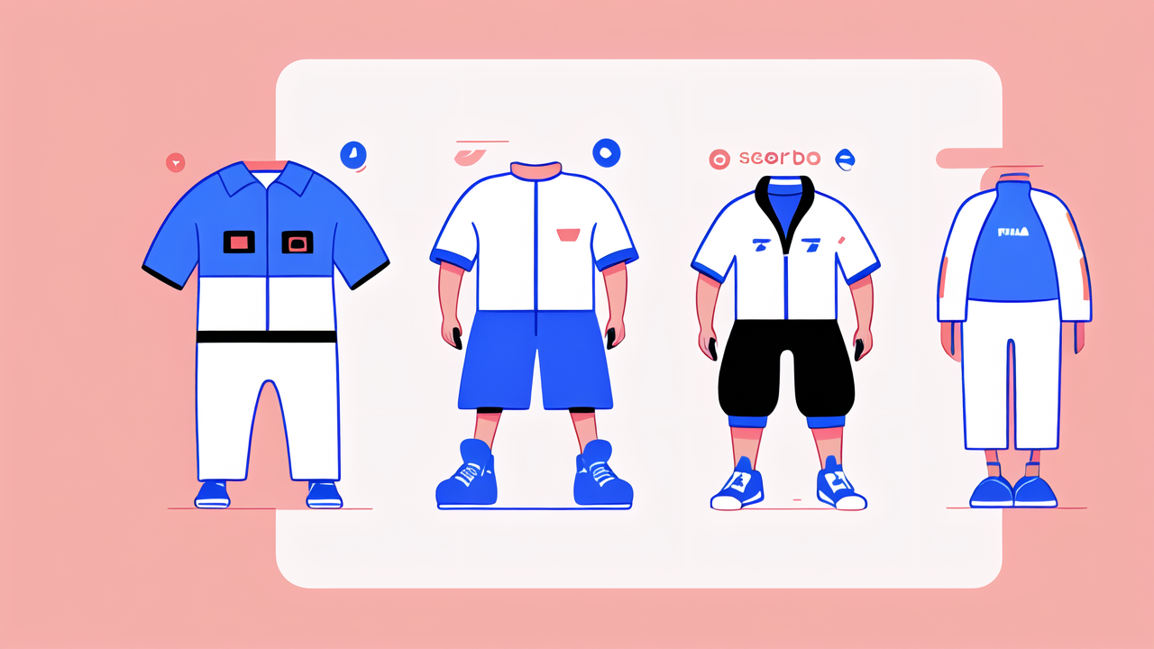 Smart suit collection showcasing wearable technology on pink backdrop.
