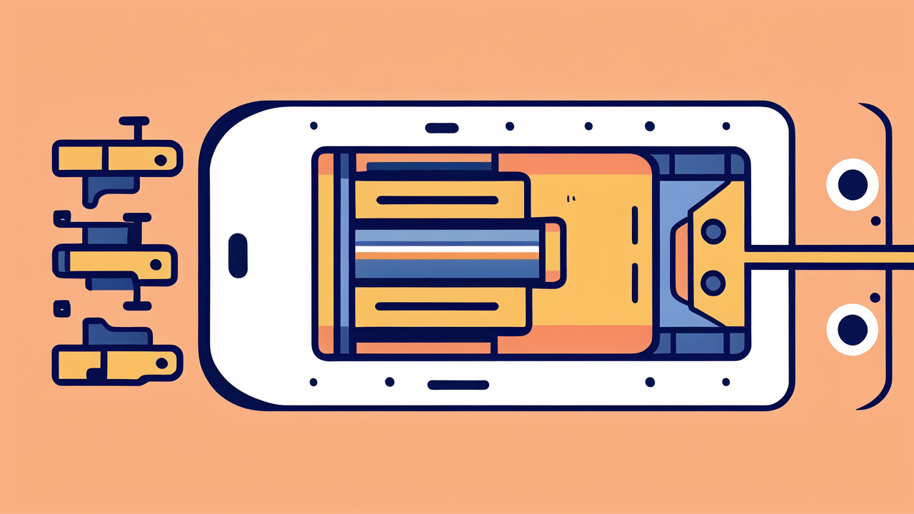 2z c3 bearings stylized phone with yellow creature on peach background.