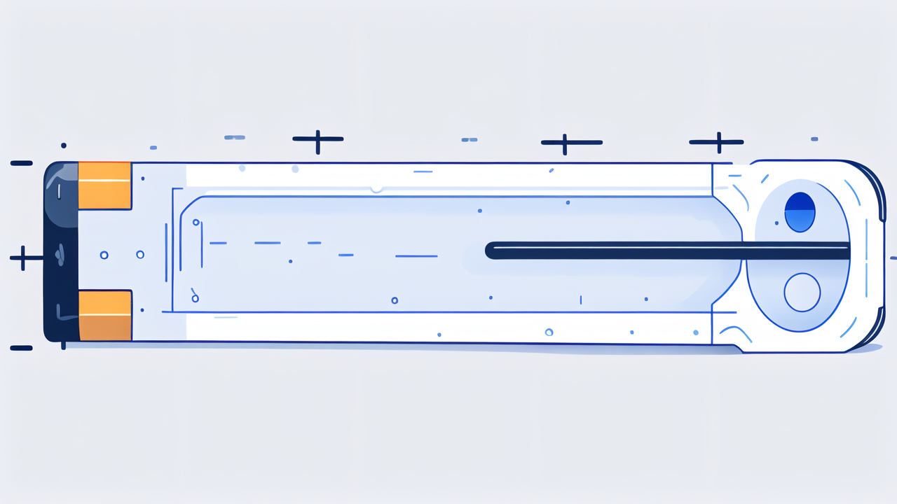 Lithium-ion battery schematic with transparent carbon fiber casing and components.