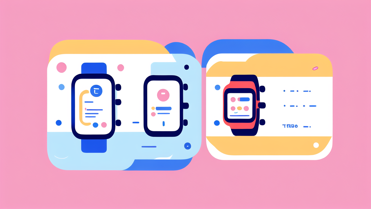 Smartwatch apps on phones for body measurement tracker and heart rate monitoring.