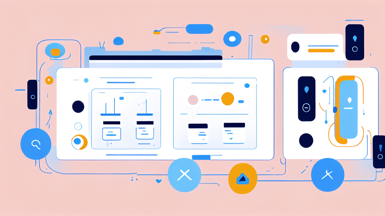 smart watches fitness tracker, digital illustration of user interface icons: search, gear, flow; fitness tracker optional