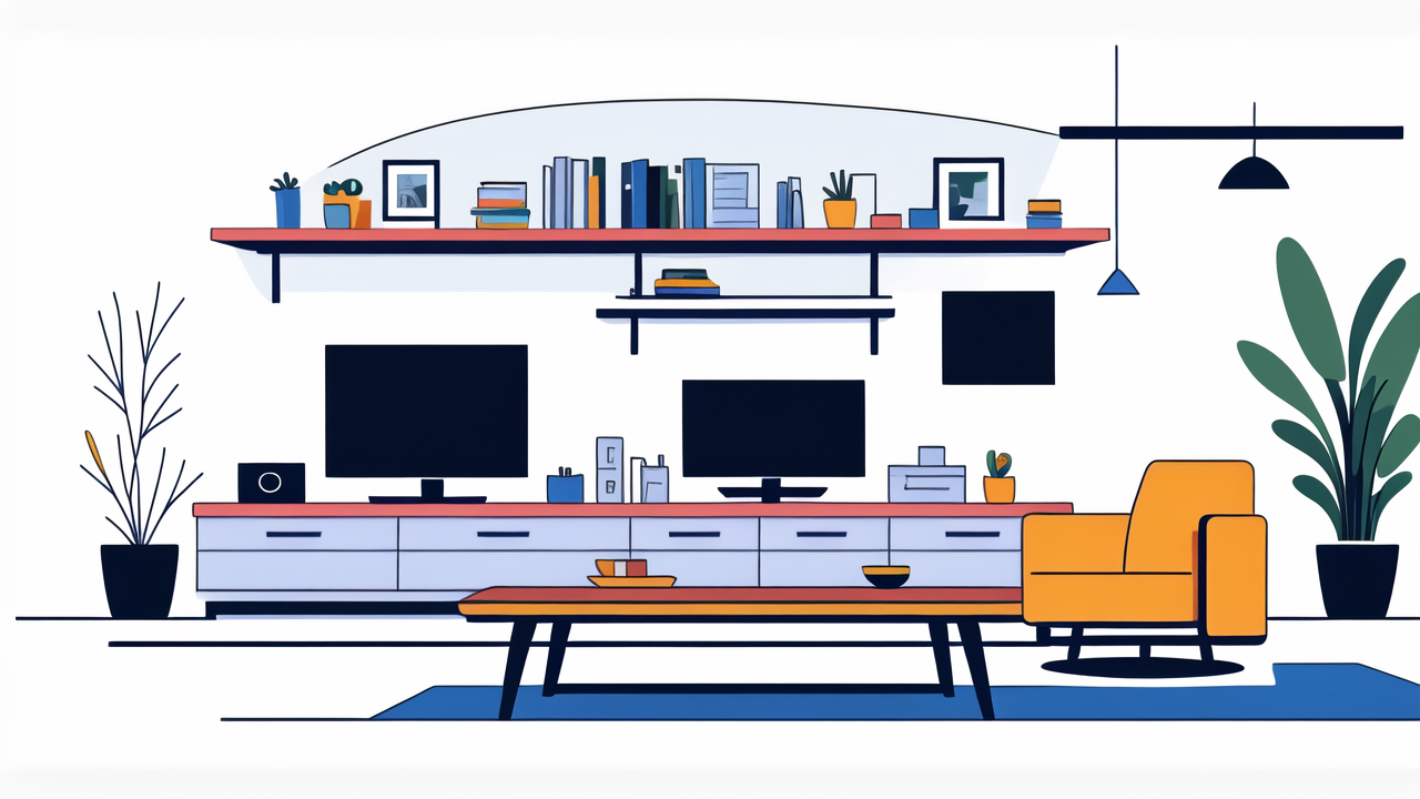 modern living room with traditional coffee tables and low back stools