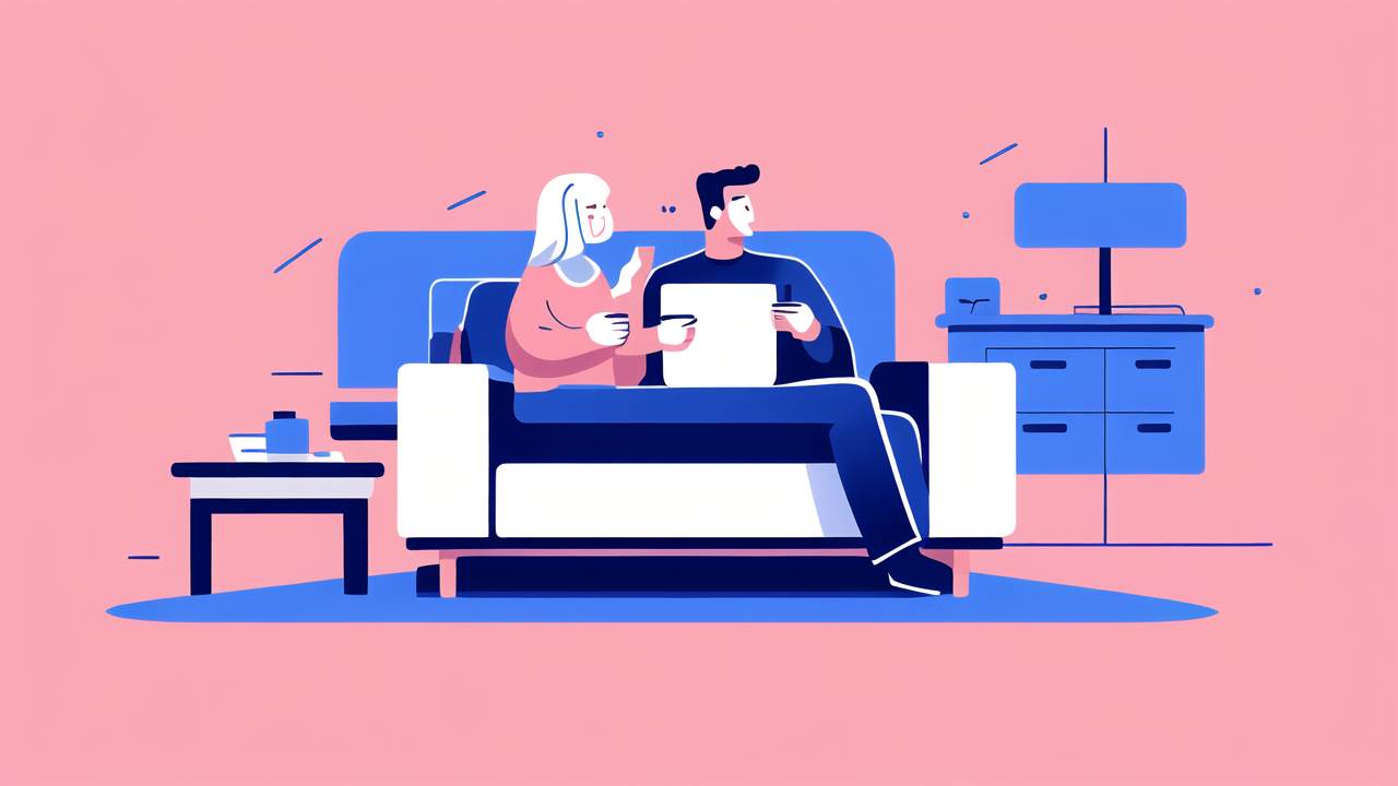 recliner for taller individuals, Big and Tall Recliner in modern blue and white living room with potted plants