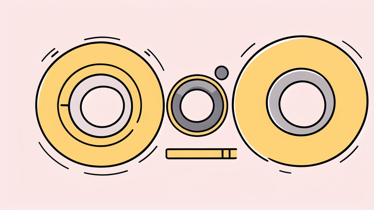 Stylized mechanical device with geometric shapes, 6309 RS ball bearings, yellow-black theme